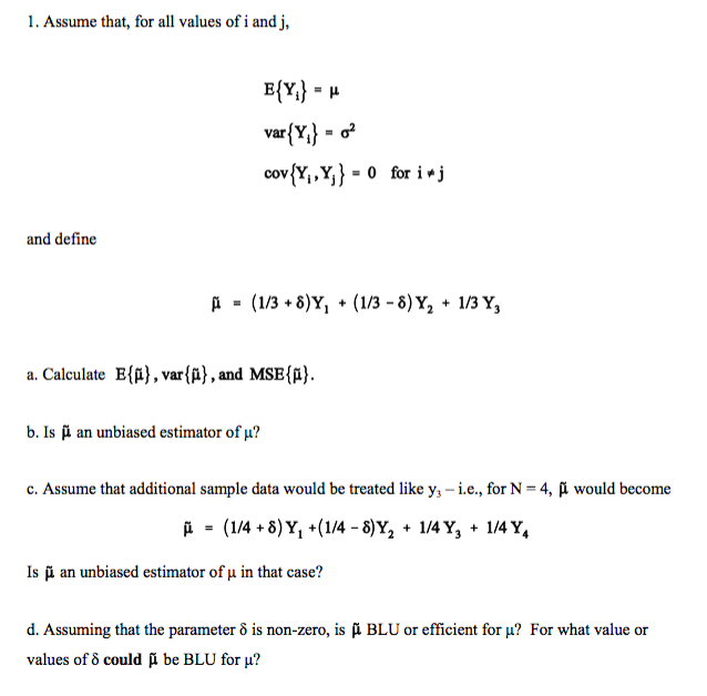 Solved 1 Assume That For All Values Of I And J E Y Chegg Com