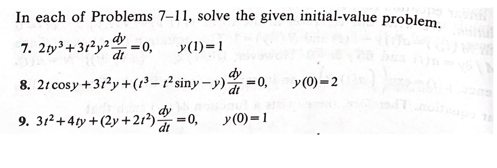 Solved In Each Of Problems 7-11, Solve The Given | Chegg.com