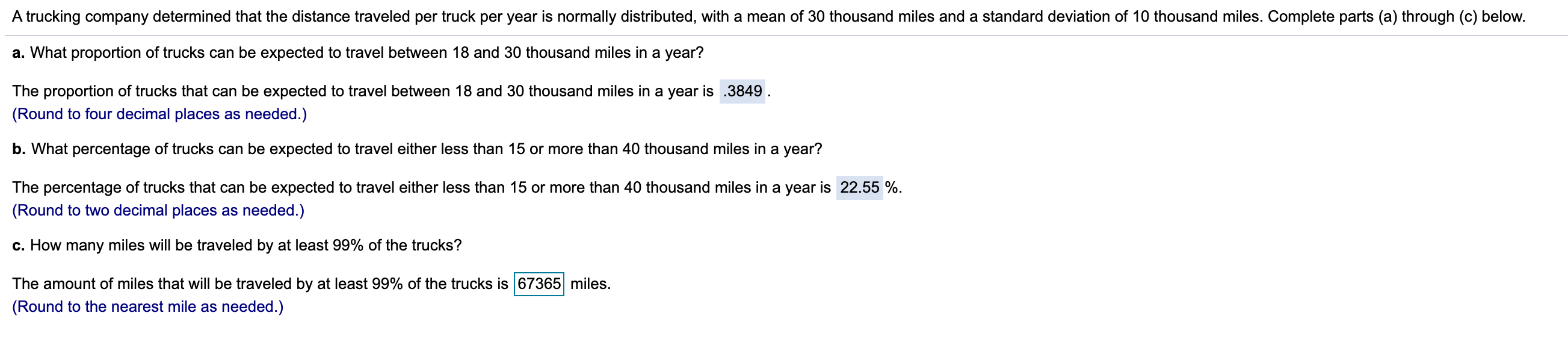 Solved I only need help with c), as the rest of my answers | Chegg.com