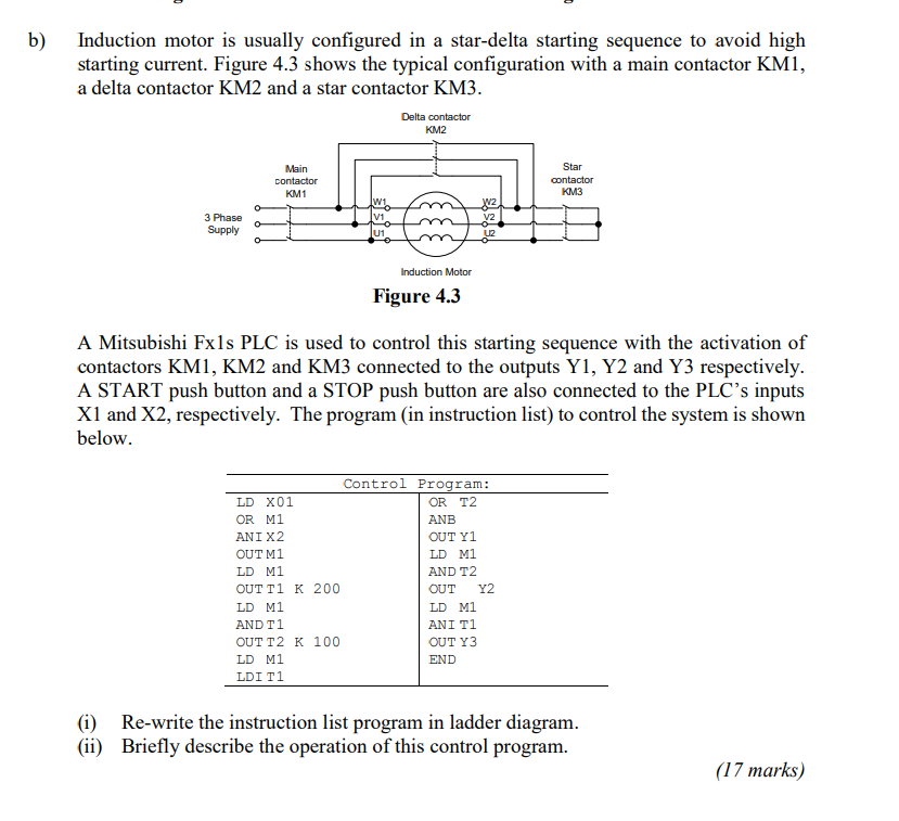 Solved B) ﻿Induction Motor Is Usually Configured In A | Chegg.com