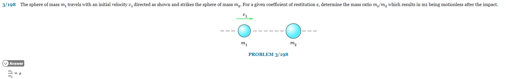 Solved V Answer m2m1=e | Chegg.com