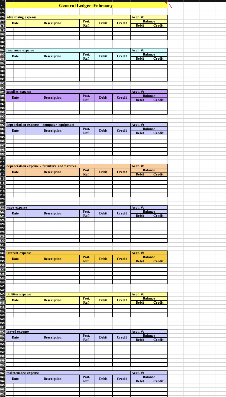 Solved General Ledger-FebruaryPART 1: Avery Morgan, a | Chegg.com