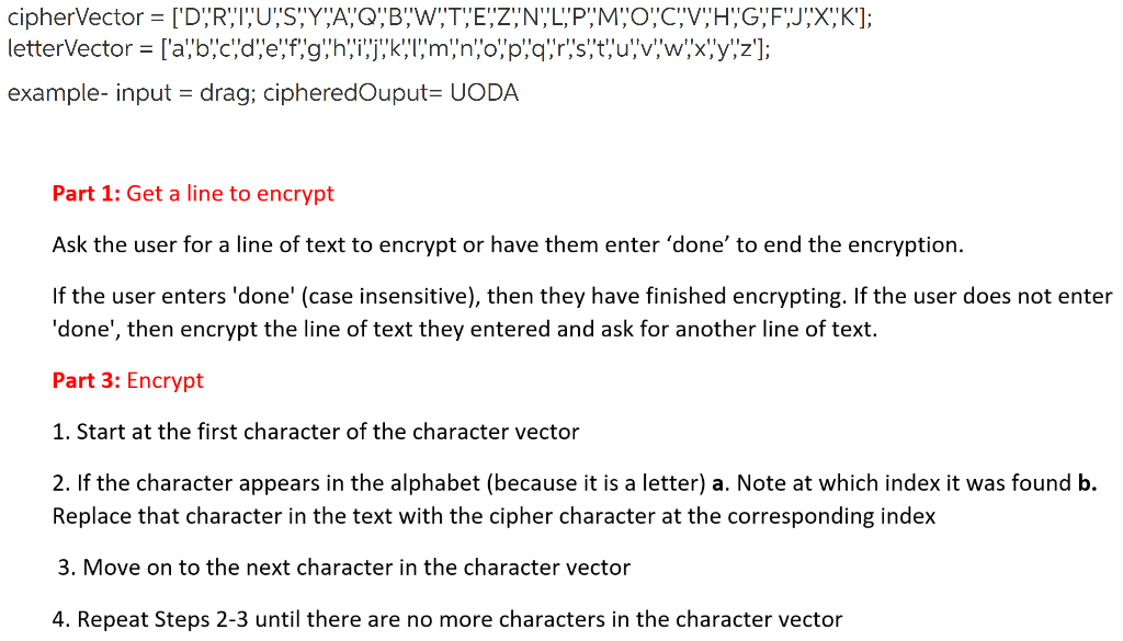 Solved Ciphervector D Rtu S Y A Q Bw T E Z Nlp M O C Chegg Com