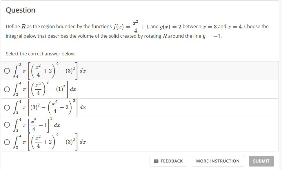 Solved Define R as the region bounded by the functions | Chegg.com
