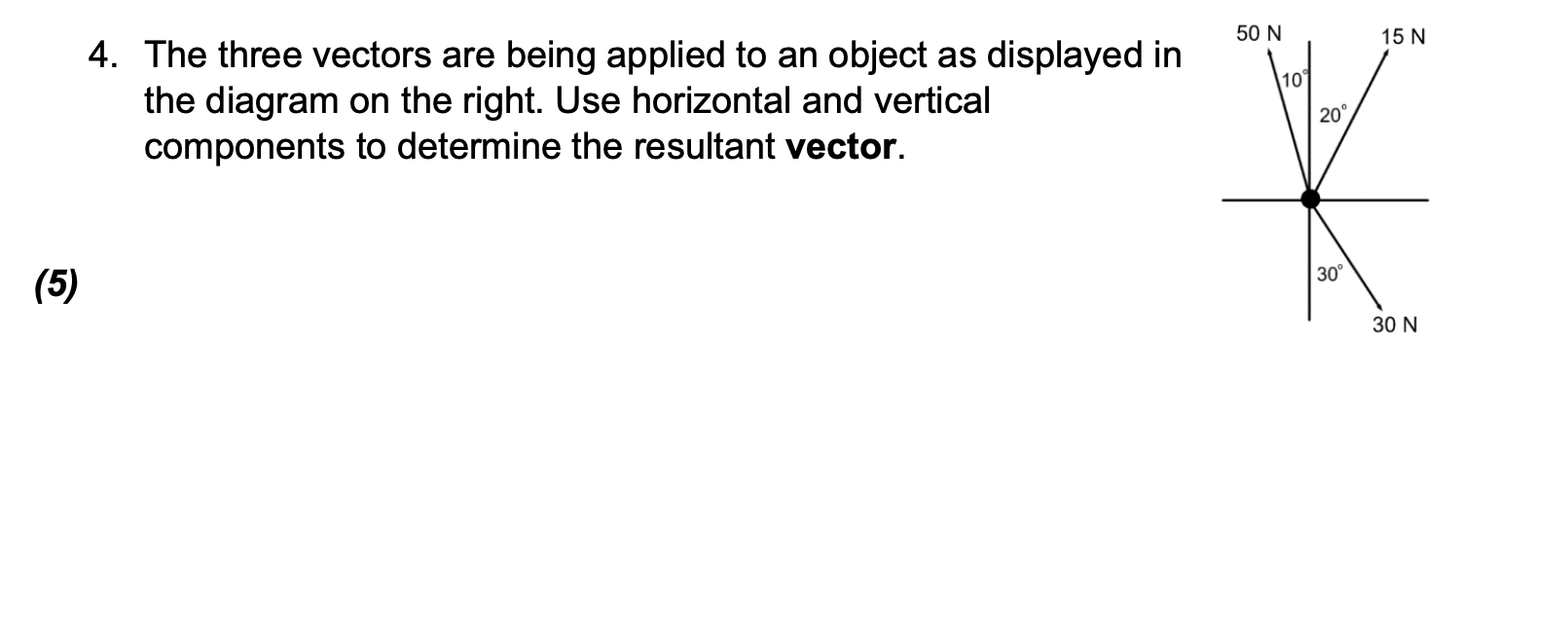Solved 4. The three vectors are being applied to an object | Chegg.com