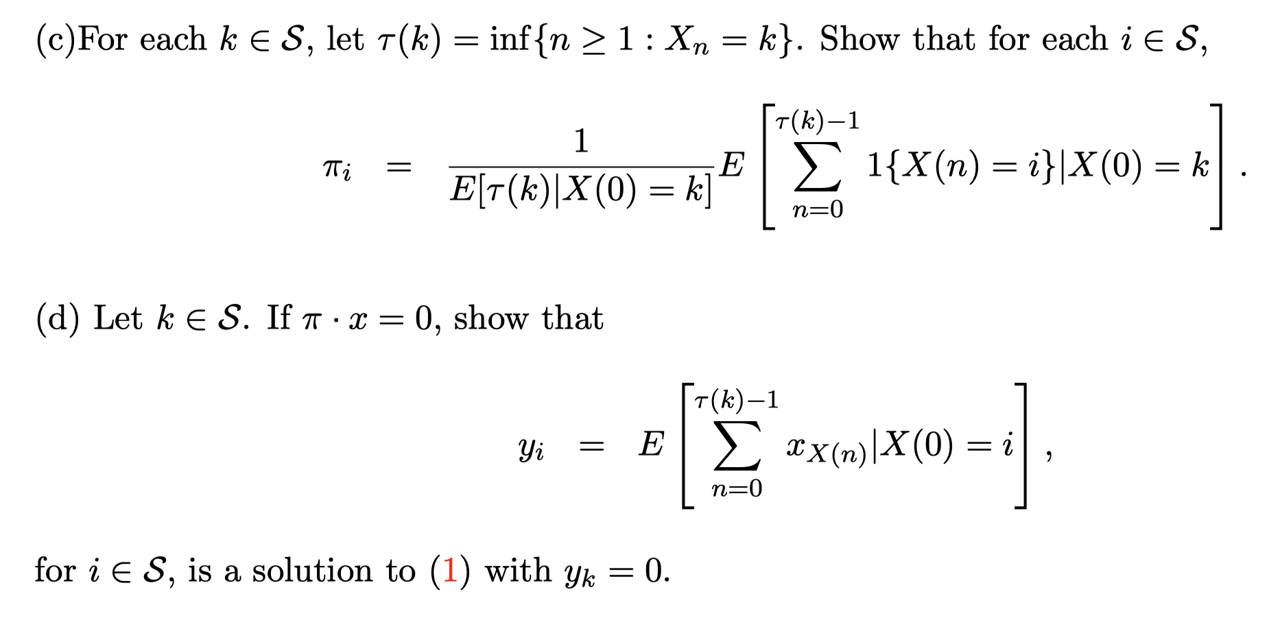 Solved 3. Let X be an ergodic discrete time Markov chain | Chegg.com