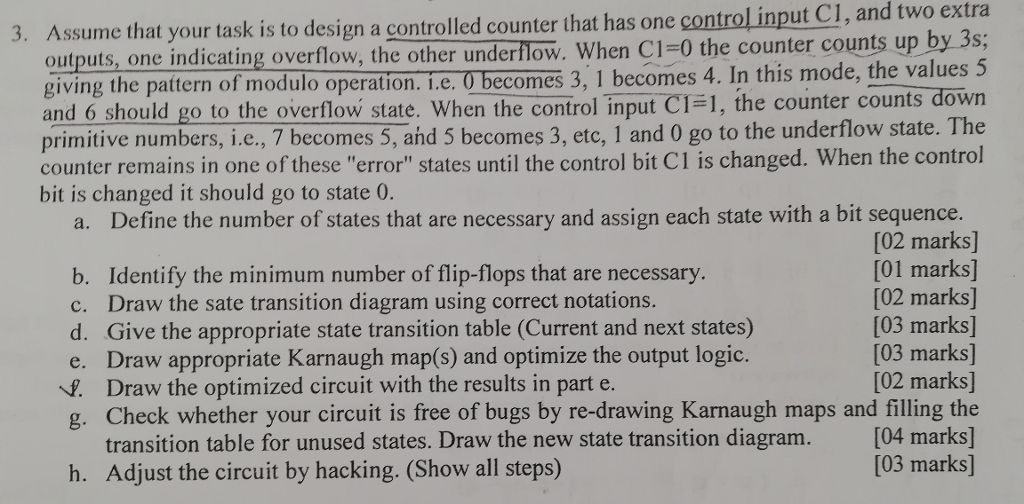 Solved extra at your task is to design a controlled counter | Chegg.com