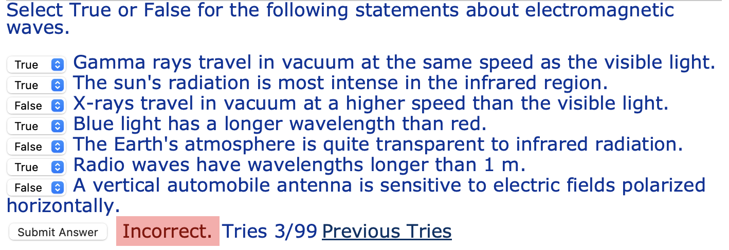 Solved Select True Or False For The Following Statements | Chegg.com