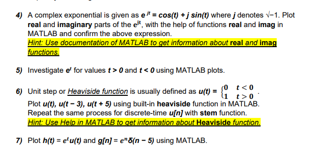 Solved 4) A complex exponential is given as eit = cos(t) +j | Chegg.com