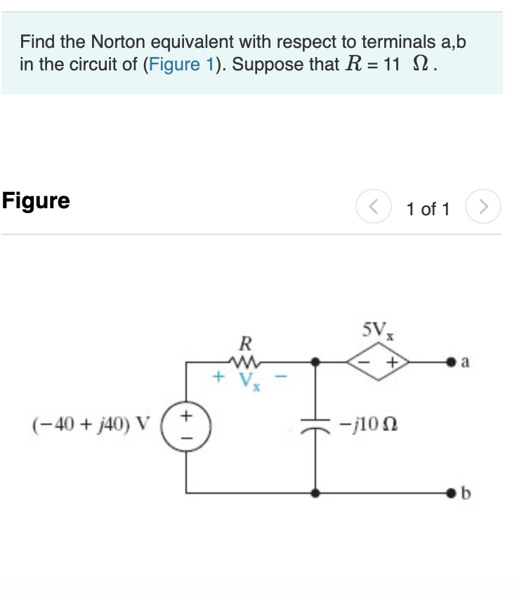 Solved Find The Norton Equivalent With Respect To Terminals | Chegg.com