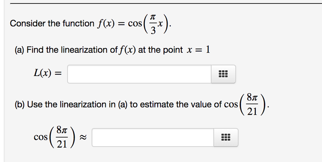 Solved Consider the function f(x) = cos( x) (a) Find the | Chegg.com