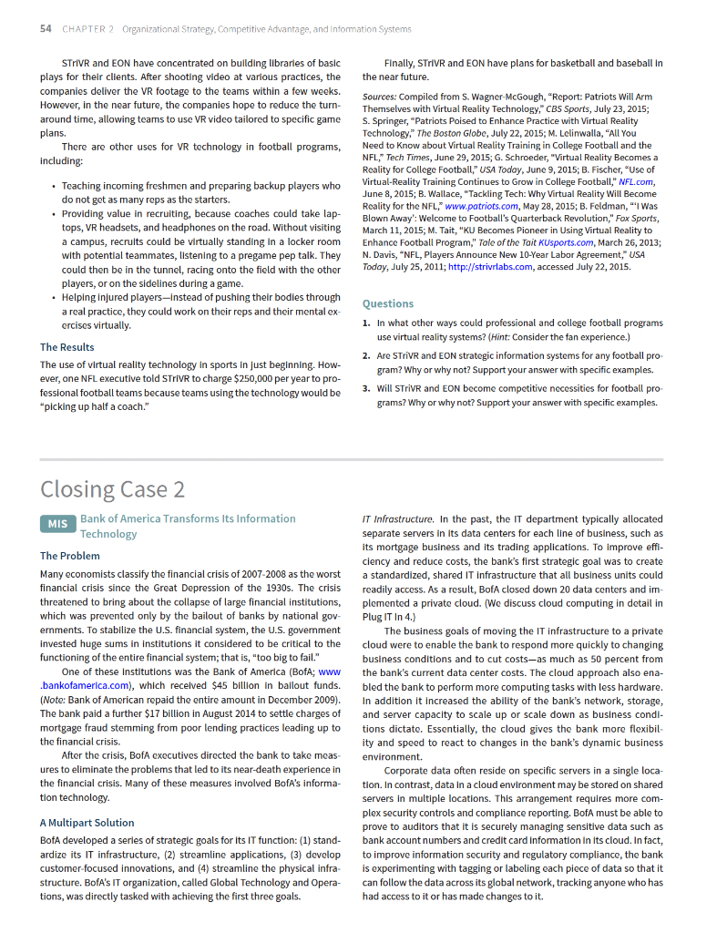 Solved Case Study Ch2Football Teams Use Virtual Reality