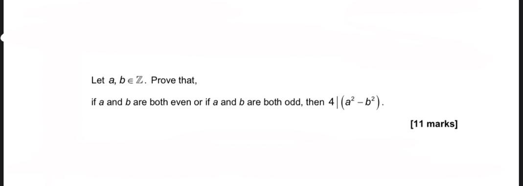 Solved Let A,b∈Z. Prove That, If A And B Are Both Even Or If | Chegg.com