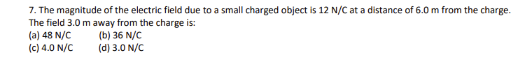 Solved The magnitude of the electric field due to a small | Chegg.com