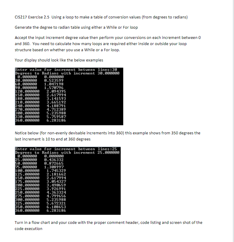 Solved USE C++ and Turn in a flow chart and your code with | Chegg.com