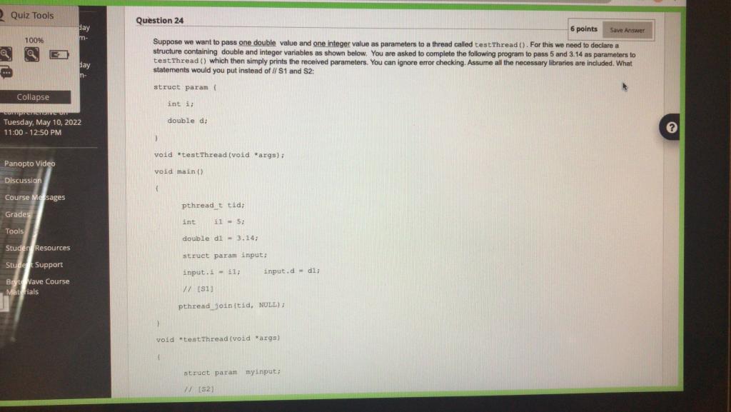 Solved Quiz Tools Hay T- 100% Question 24 6 points Save | Chegg.com