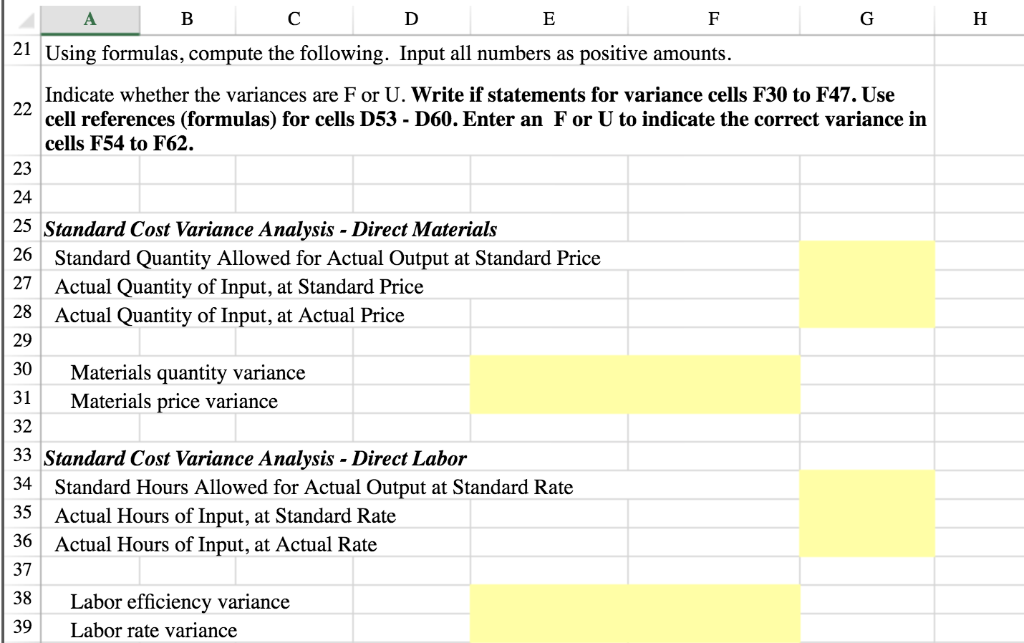 Solved Please solve and answer with Excel formulas | Chegg.com