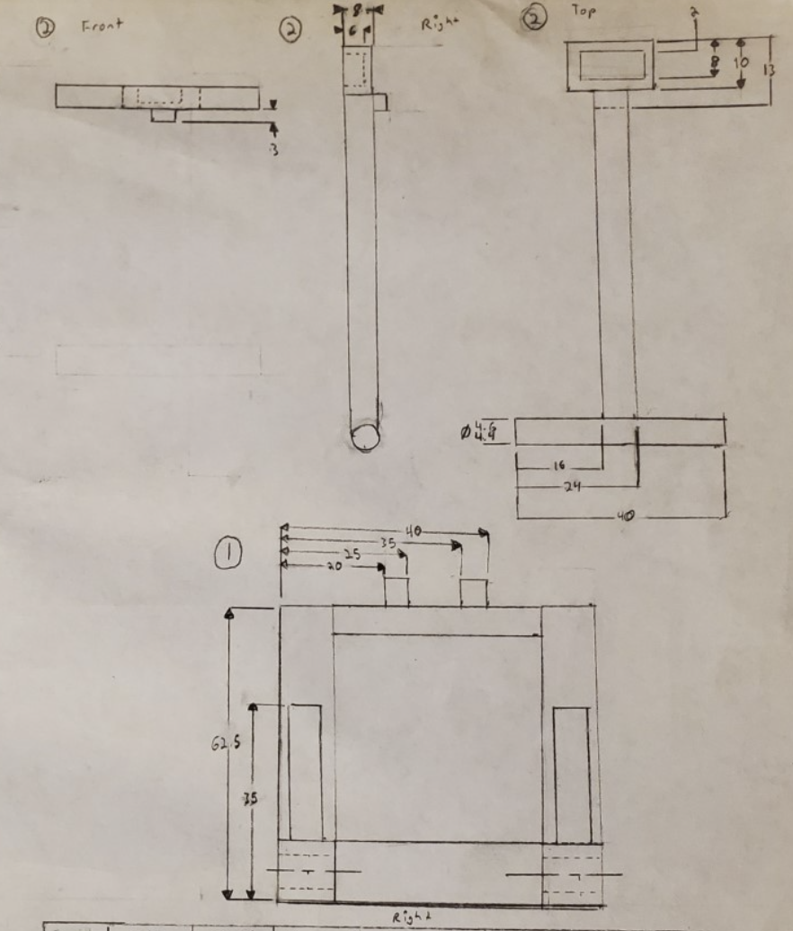 Solved I drew this catapult model with the dimensions | Chegg.com
