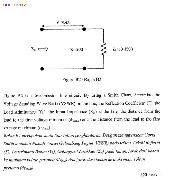 Solved Figure B2 Is A Transmission Line Circuit. By Using A | Chegg.com ...