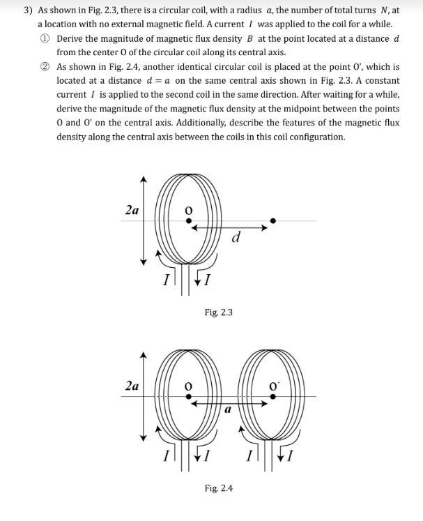 Solved 3) As shown in Fig. 2.3, there is a circular coil, | Chegg.com