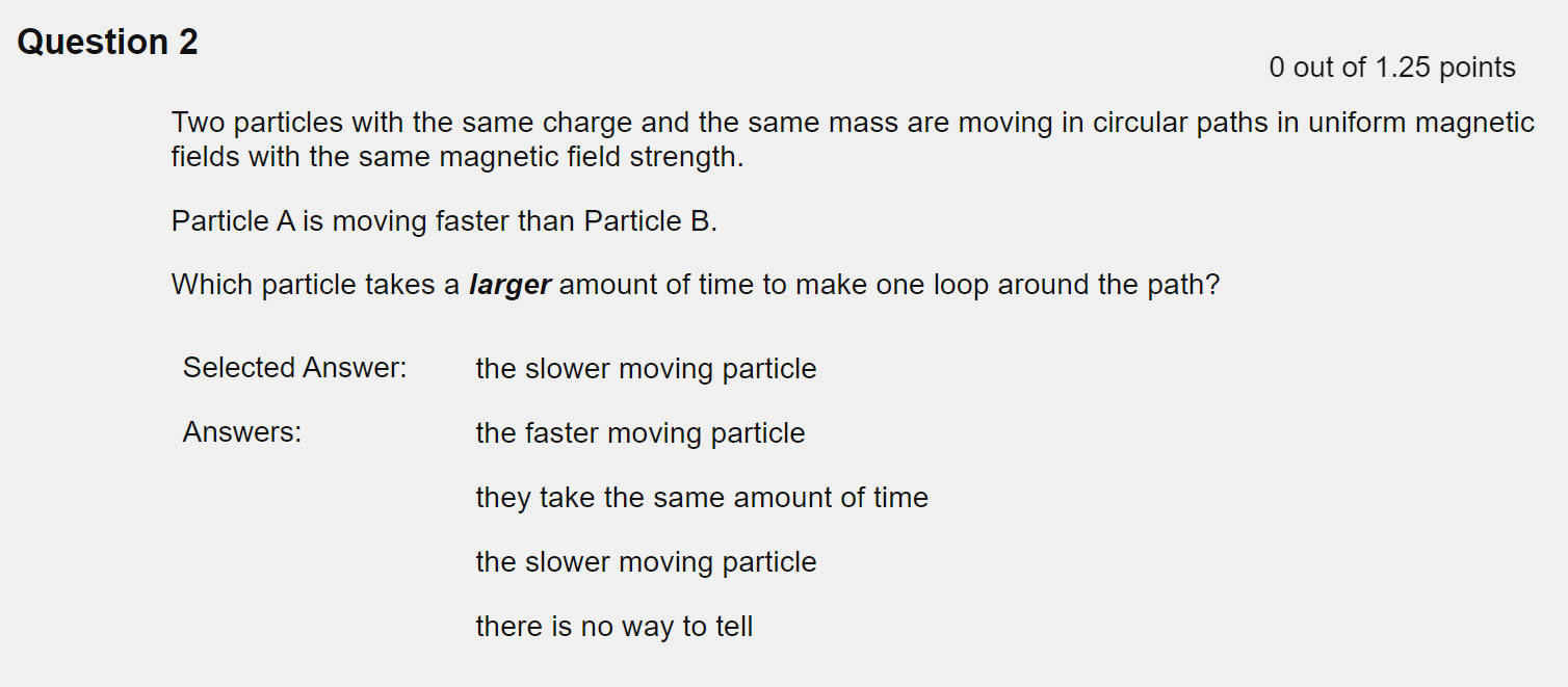 Solved 0 out of 1.25 points Two particles with the same | Chegg.com