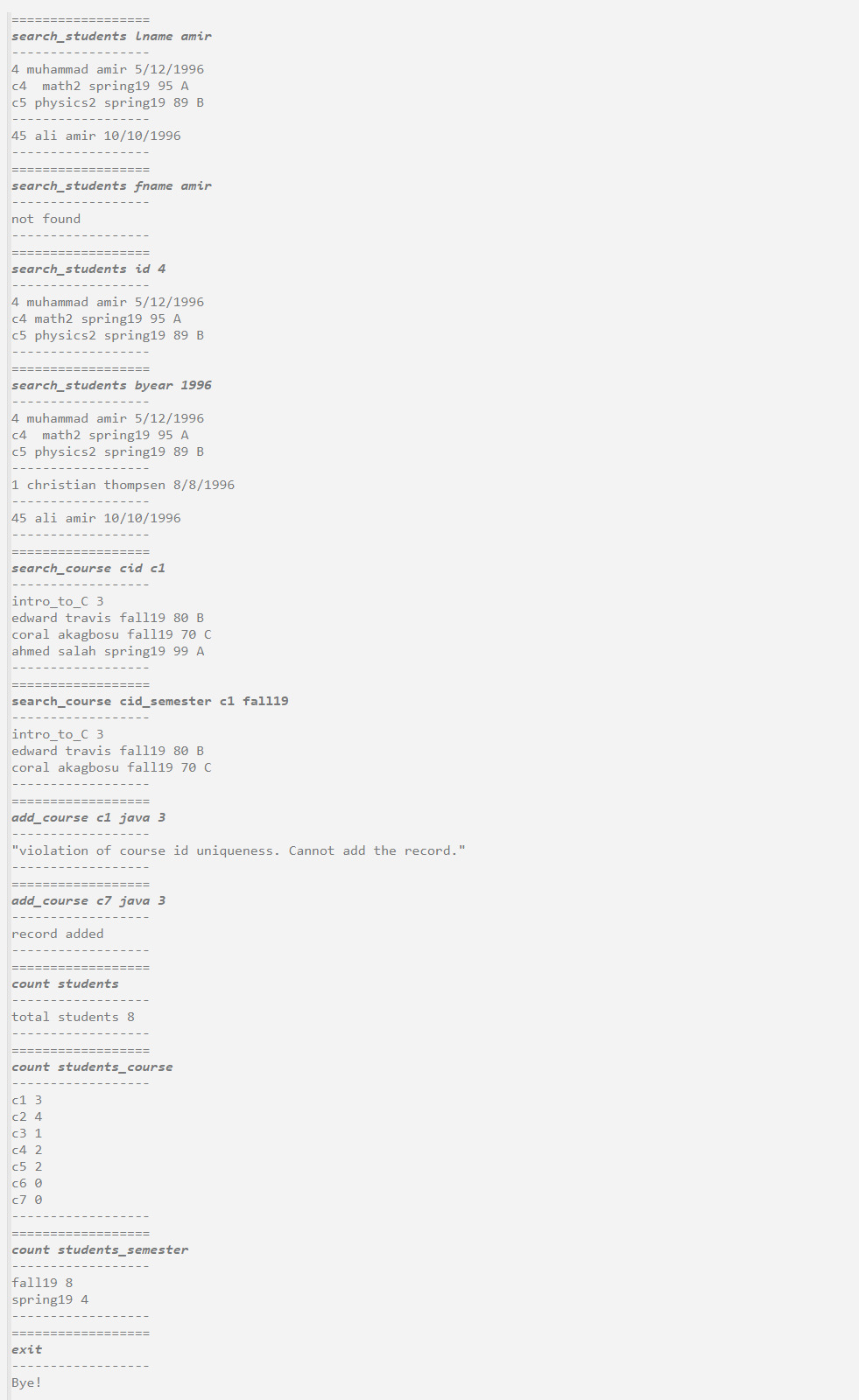 In this Assignment you will develop a file I/O based | Chegg.com