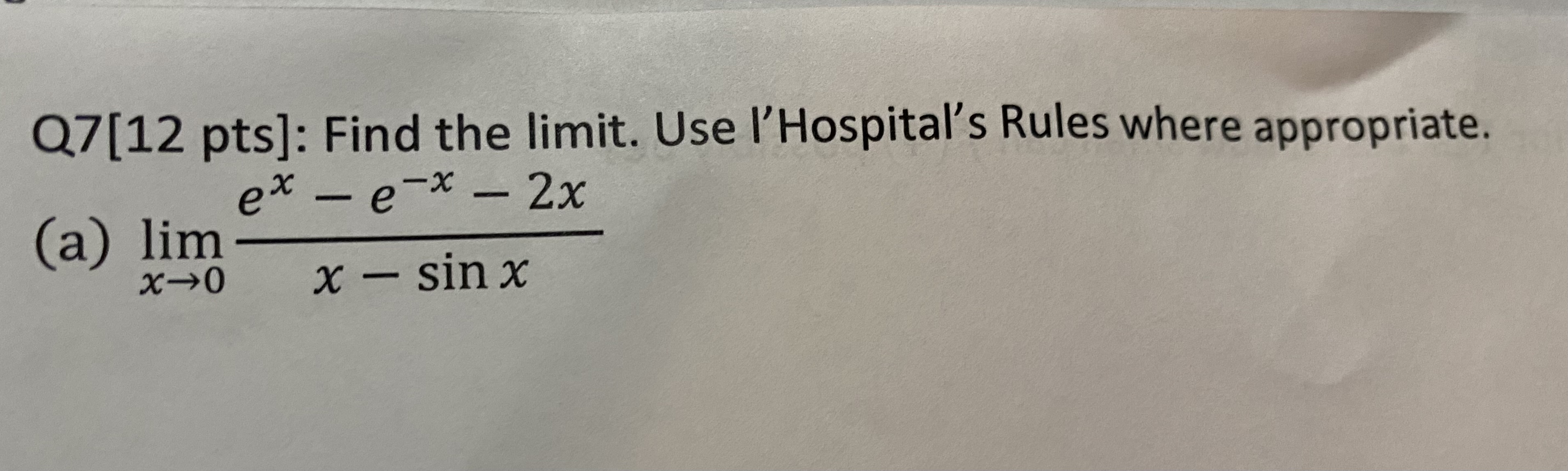 Solved Find The Limit. ﻿Use L'Hospital's Rules Where | Chegg.com