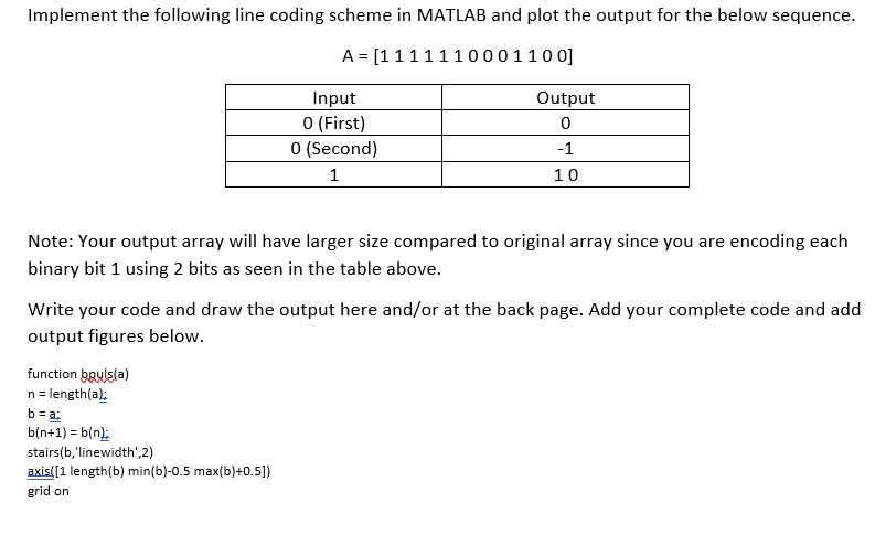 Note: Your output array will have larger size | Chegg.com