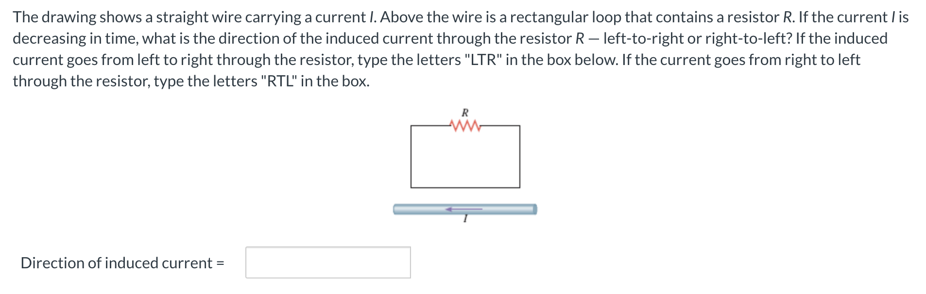 Solved The drawing shows a straight wire carrying a current