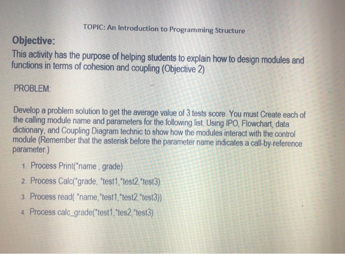 Solved PROBLEM Develop a problem solution to get the average | Chegg.com