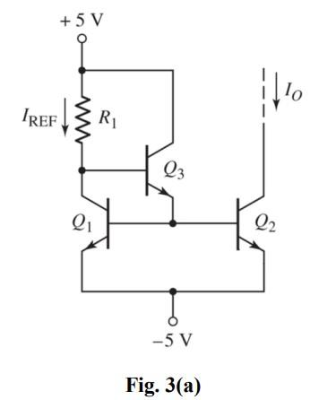 Solved The three transistor current source as shown in Fig. | Chegg.com