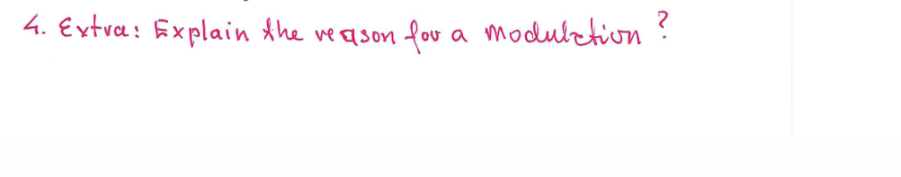 Solved 4. Extra: Explain the reason for a Moduletion? | Chegg.com