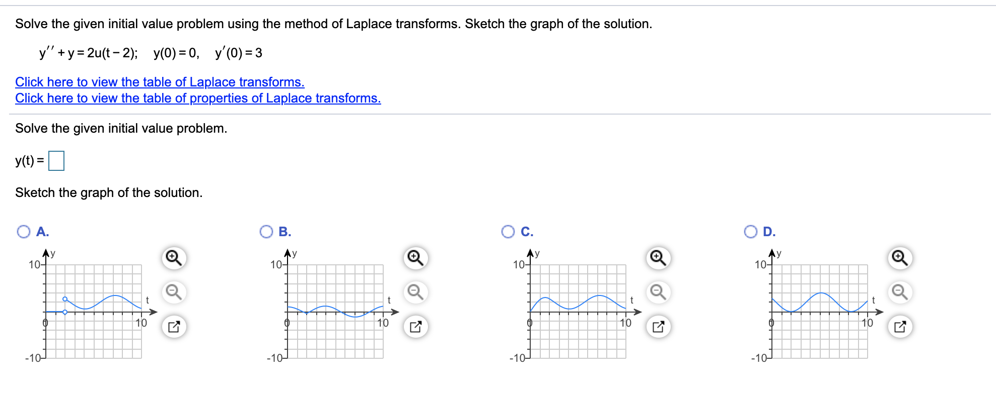 Solved Solve the given initial value problem using the | Chegg.com