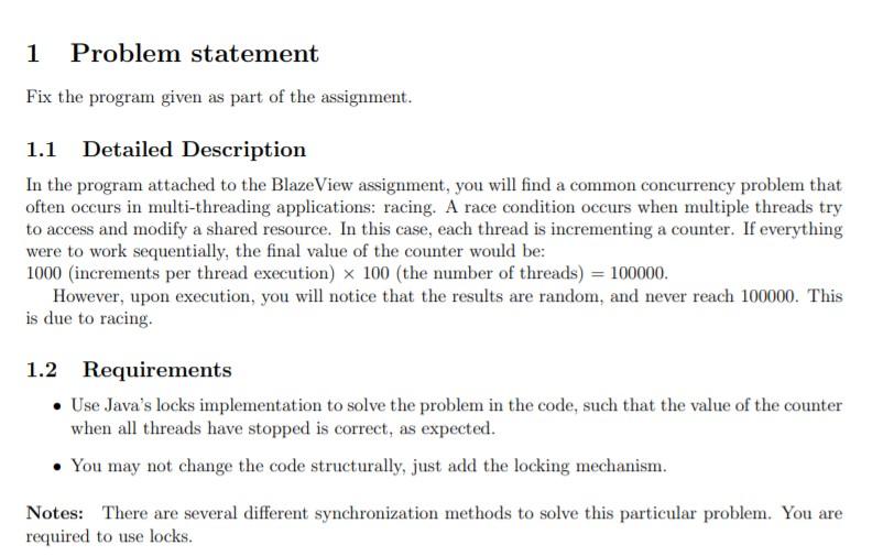 Solved 1 Problem statement Fix the program given as part of | Chegg.com