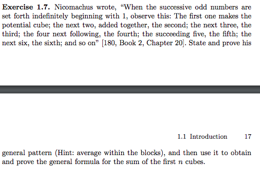 Solved Exercise 1.7. Nicomachus wrote, 