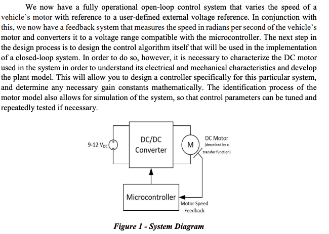 Open Loop Motor Control System Solved We now have a fully operational open-loop control | Chegg.com