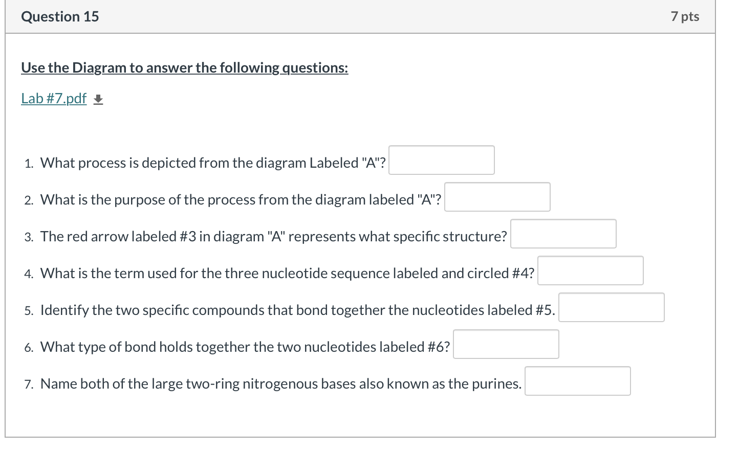Solved Question 15 7 pts Use the Diagram to answer the | Chegg.com