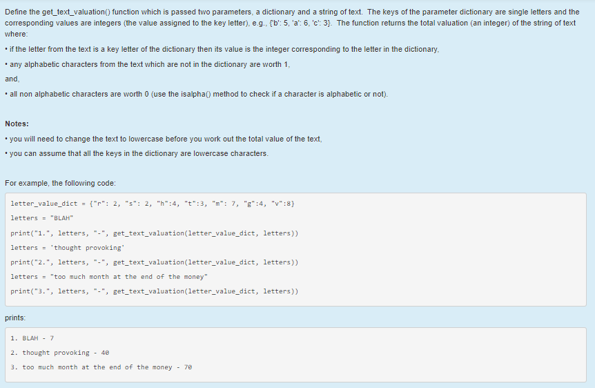 Solved Define The Get Text valuation Function Which Is Chegg