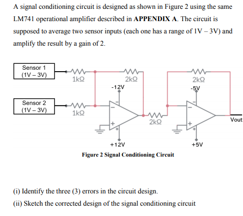 1. Design a signal conditioning circuit to measure ac