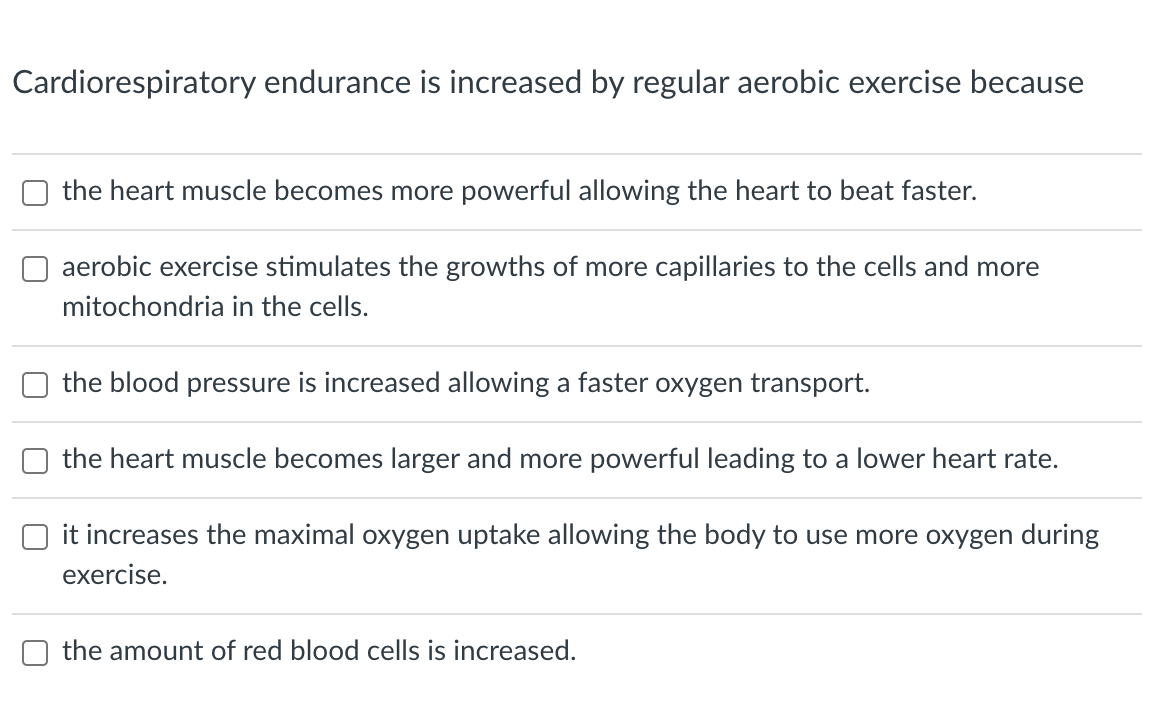 Cardiorespiratory discount aerobic exercise