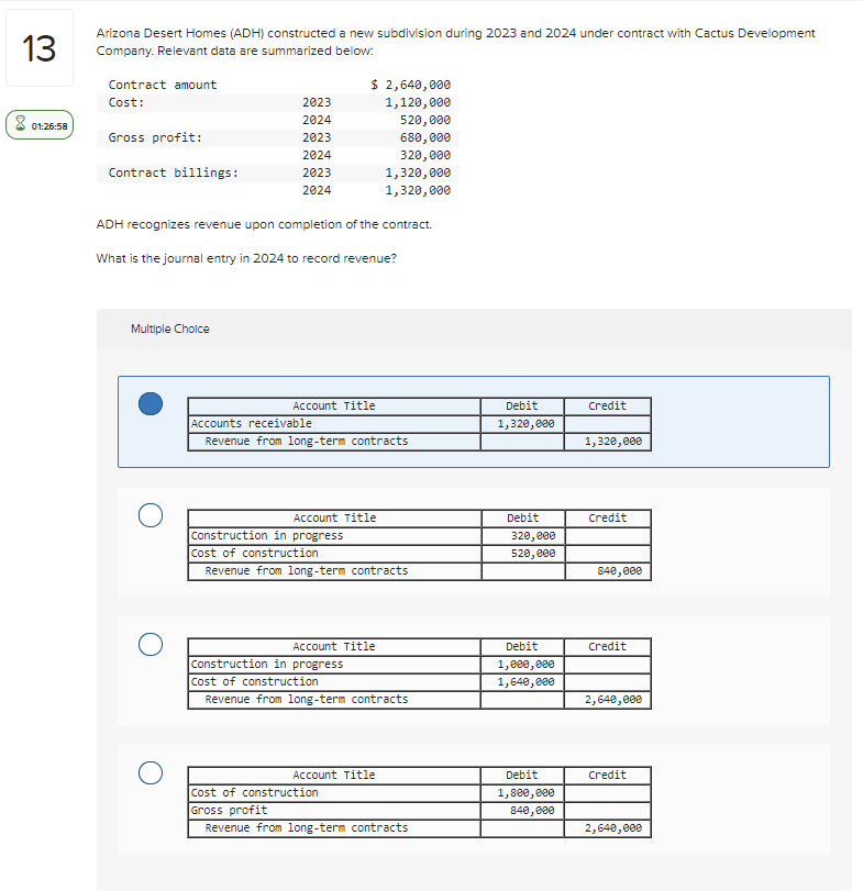 [Solved] 13 012658 Arizona Desert Homes (ADH) construct