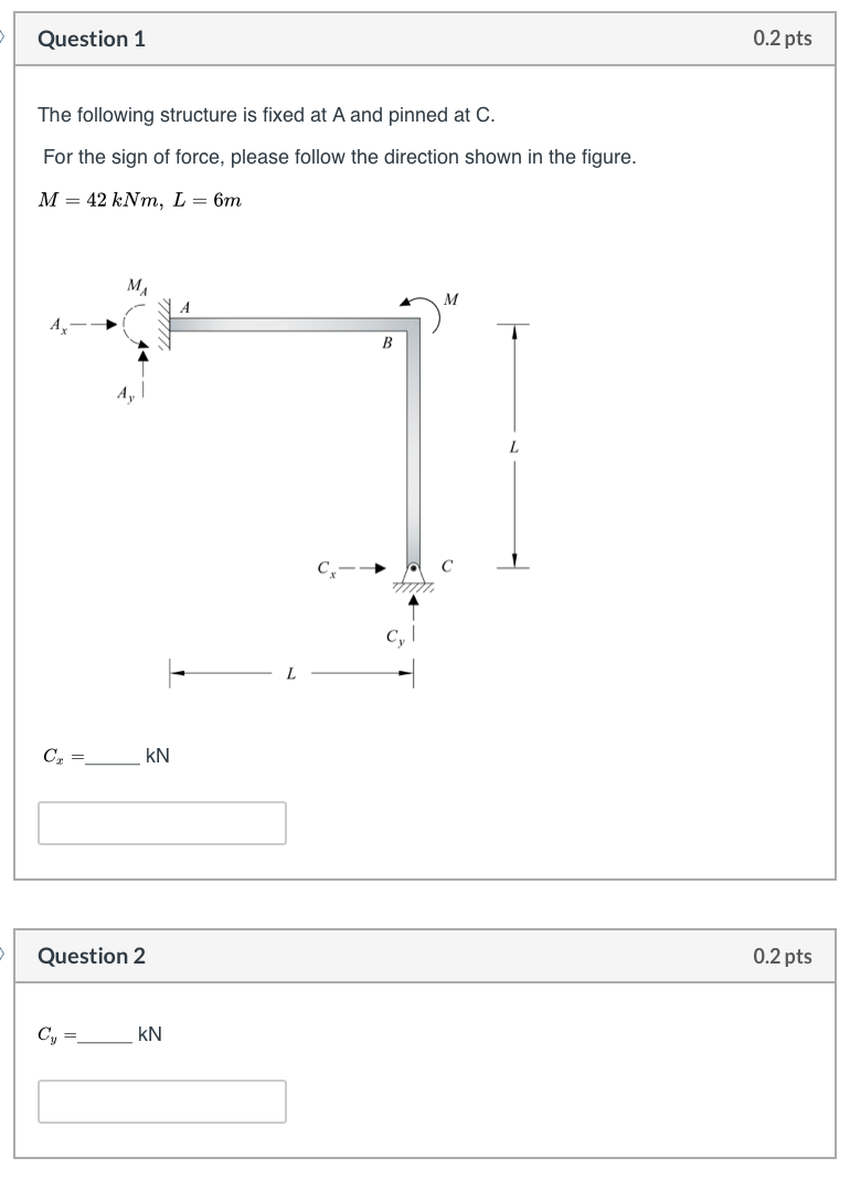 Solved Question 1 0.2 pts The following structure is fixed | Chegg.com