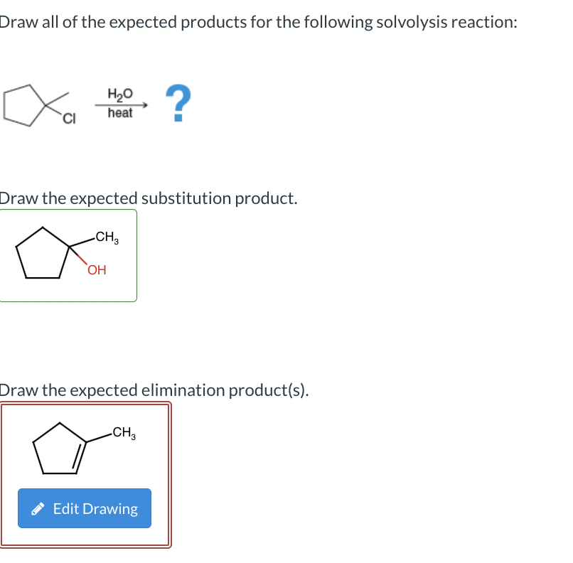 [Solved] Draw the expected elimination product(s). Draw al