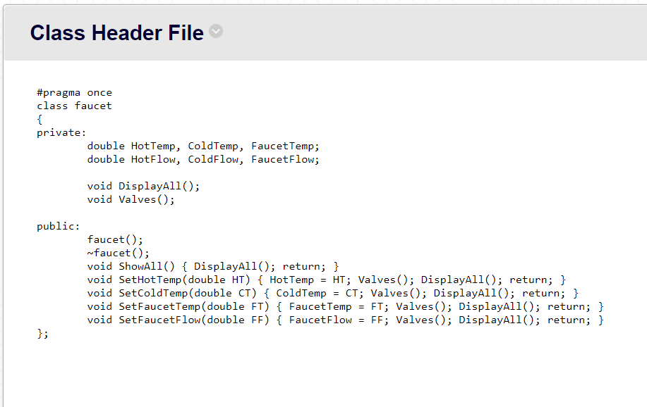 Solved The language is C++ I have posted the class header | Chegg.com