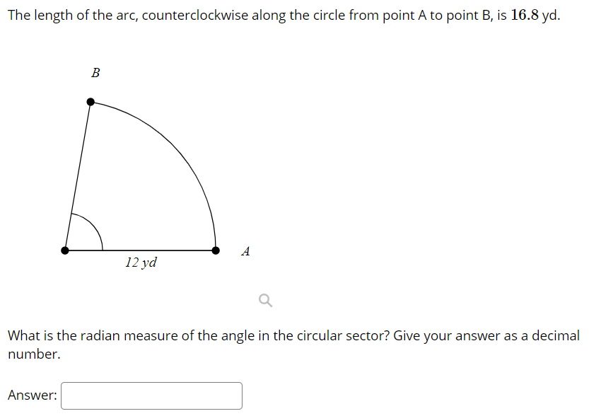 Solved The length of the arc, counterclockwise along the | Chegg.com