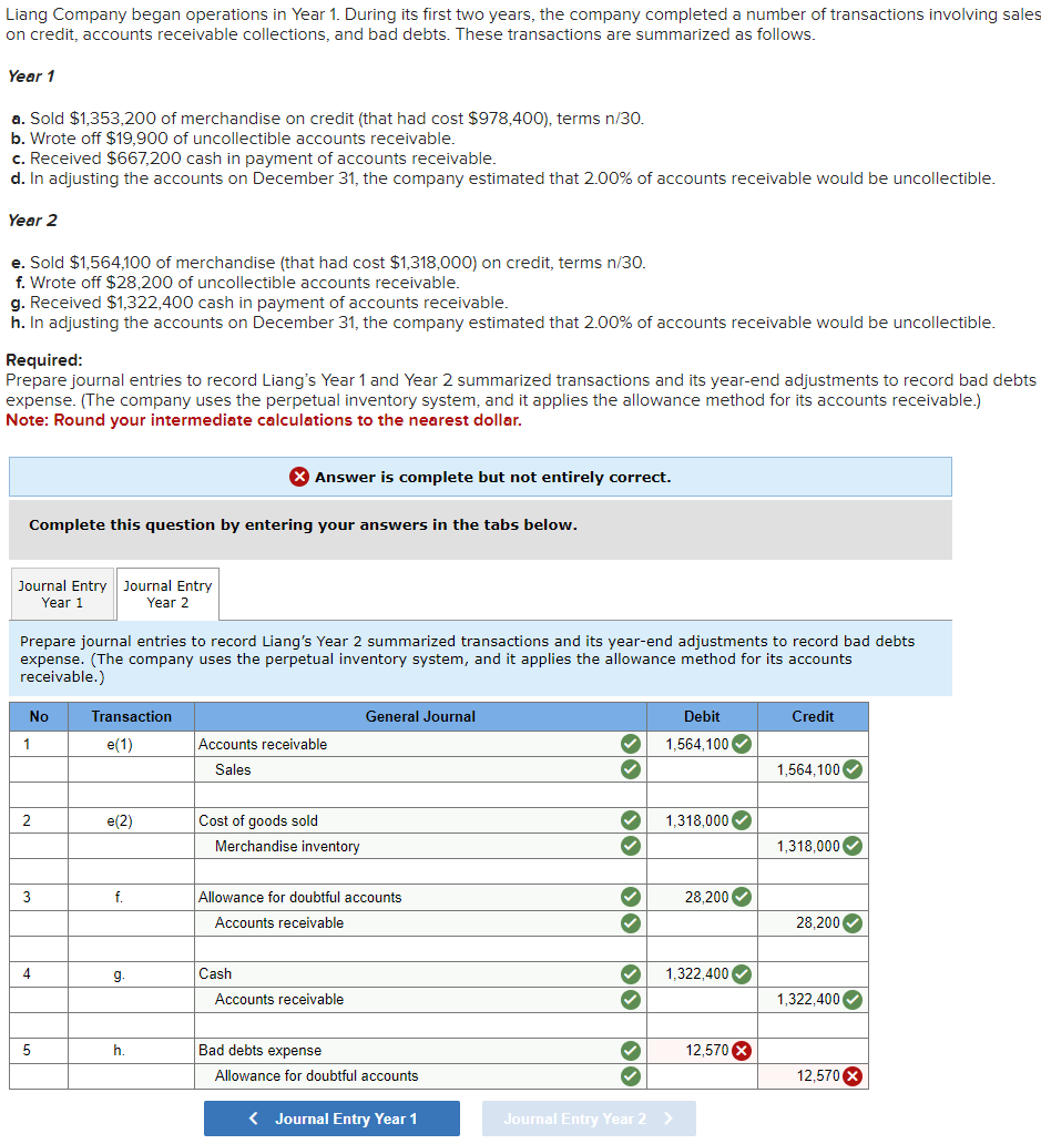Solved Liang Company began operations in Year 1. During its | Chegg.com