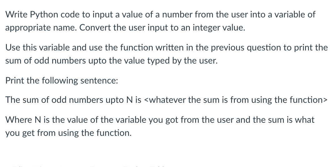 Solved Write Python code to input a value of a number from | Chegg.com