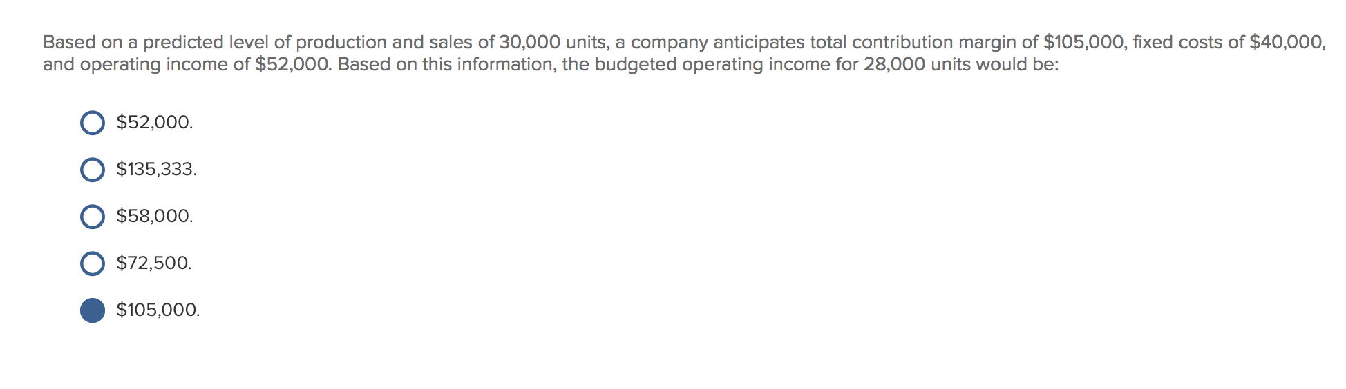 Solved Based on a predicted level of production and sales of | Chegg.com