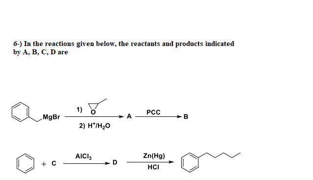 Solved 6-) In The Reactions Given Below, The Reactants And | Chegg.com