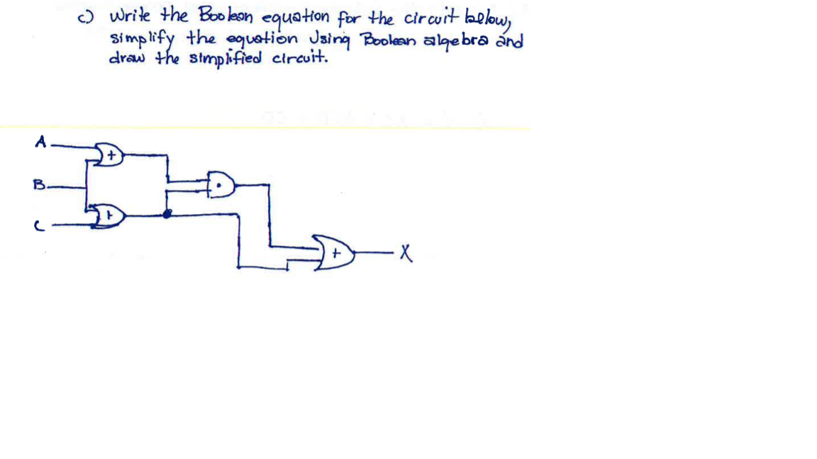 Solved c) write the Bookon equation for the circuit below | Chegg.com